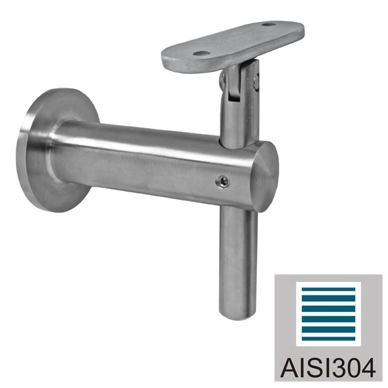 Handlaufhalter Edelstahl AISI 304 aussermittig Wand fuer Flachhandlauf-89-11A0145000-A.4
