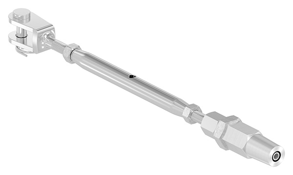 Wantenspanner - Gabel-Seilhalter - fuer Seil Ø 3 mm - Ø 6 mm - V4A-11.2986