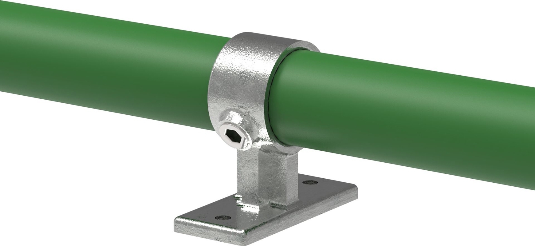 Rohrverbinder Handlaufhalterung Ø 26-9 – 48-3 mm - Temperguss verzinkt - 143-143