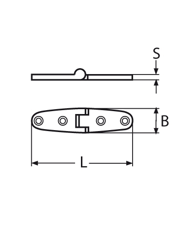 Edelstahlscharnier V4A VPE- 4-66-64-411-82354100.25