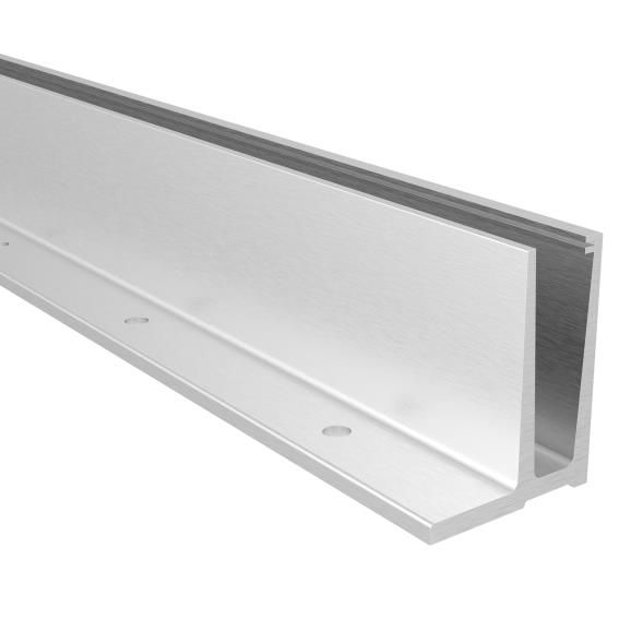 Ganzglasprofil Aluminium 6000 mm Oberverankerung Satin-eloxiert-89-11AL00066000SE-A.4