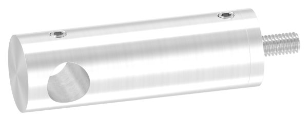Querstabhalter V2A Edelstahl Lang 68 mm – Anschluss FLACH passend fuer Rundstaebe 12 mm inkl- Schrauben-11-1050.4