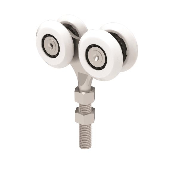 Vierrdriger Rollenapparat Stahl verzinkt fr Profil 33x34 mm M8 bis 60 kg-89-11H0833X34NYLON-A.4