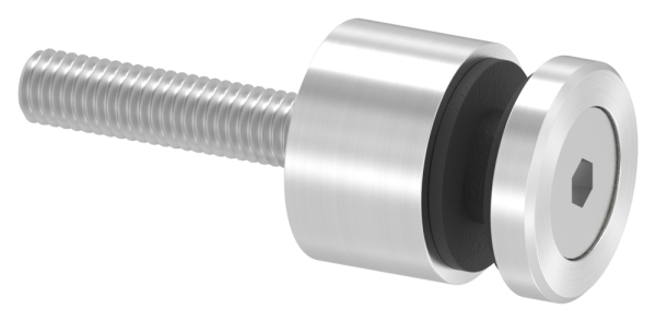 Glaspunkthalter Ø 16 mm- V2A- Anschluss- Flach- inkl- Senkkopfschraube -Schilderhalter-88-1160261.240