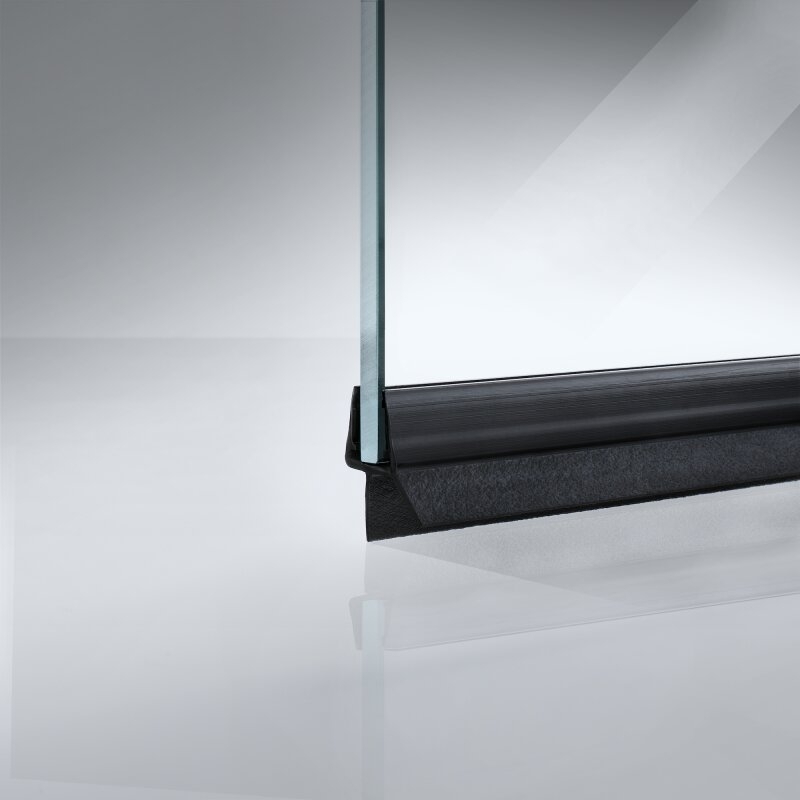 Dichtungsleiste unten fuer Glastuer 6-8mm- Kunststoff schwarz-89-11GSBLACKDT148-A.4