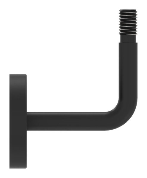 Handlaufhalter Edelstahl V2A M12 Wandabstand 75 mm RAL 9005 schwarz matt inkl- Rosette-88-1150504-240-75.9005