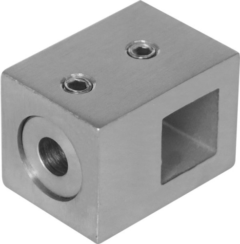 Fuellstabhalter eckig Edelstahl AISI 304 12x12 mm fuer Flachpfosten-89-11A4830000-A.4