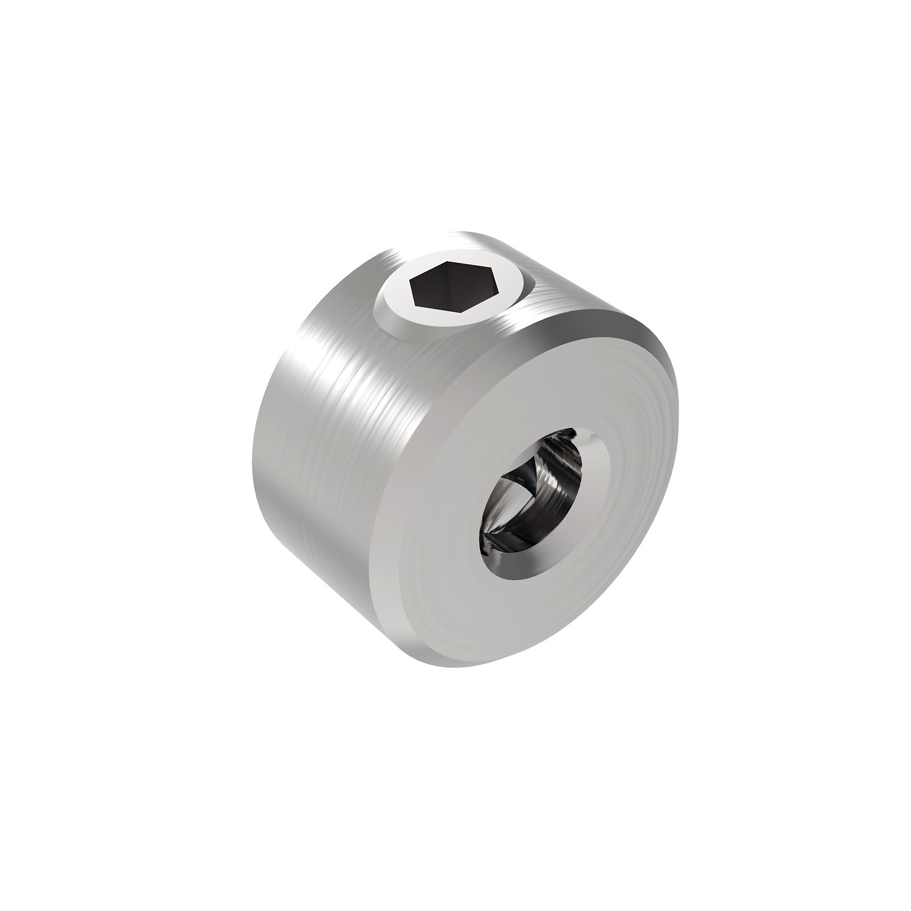 Seilstopper Edelstahl AISI 316 fuer 1-5-3 mm Kabel D 18 mm geschliffen-89-11A147400003-A.4