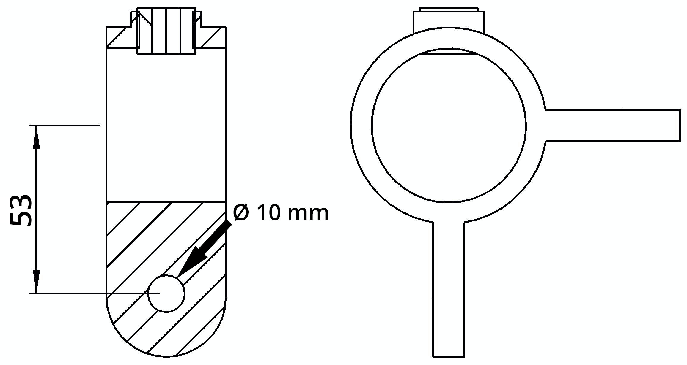 Rohrverbinder - Gelenkstueck doppelt 90° - 168MD48 - 48-3 mm - 1 1-2- - Feuerverzinkt u. Elektrogalvanisiert-168MD48