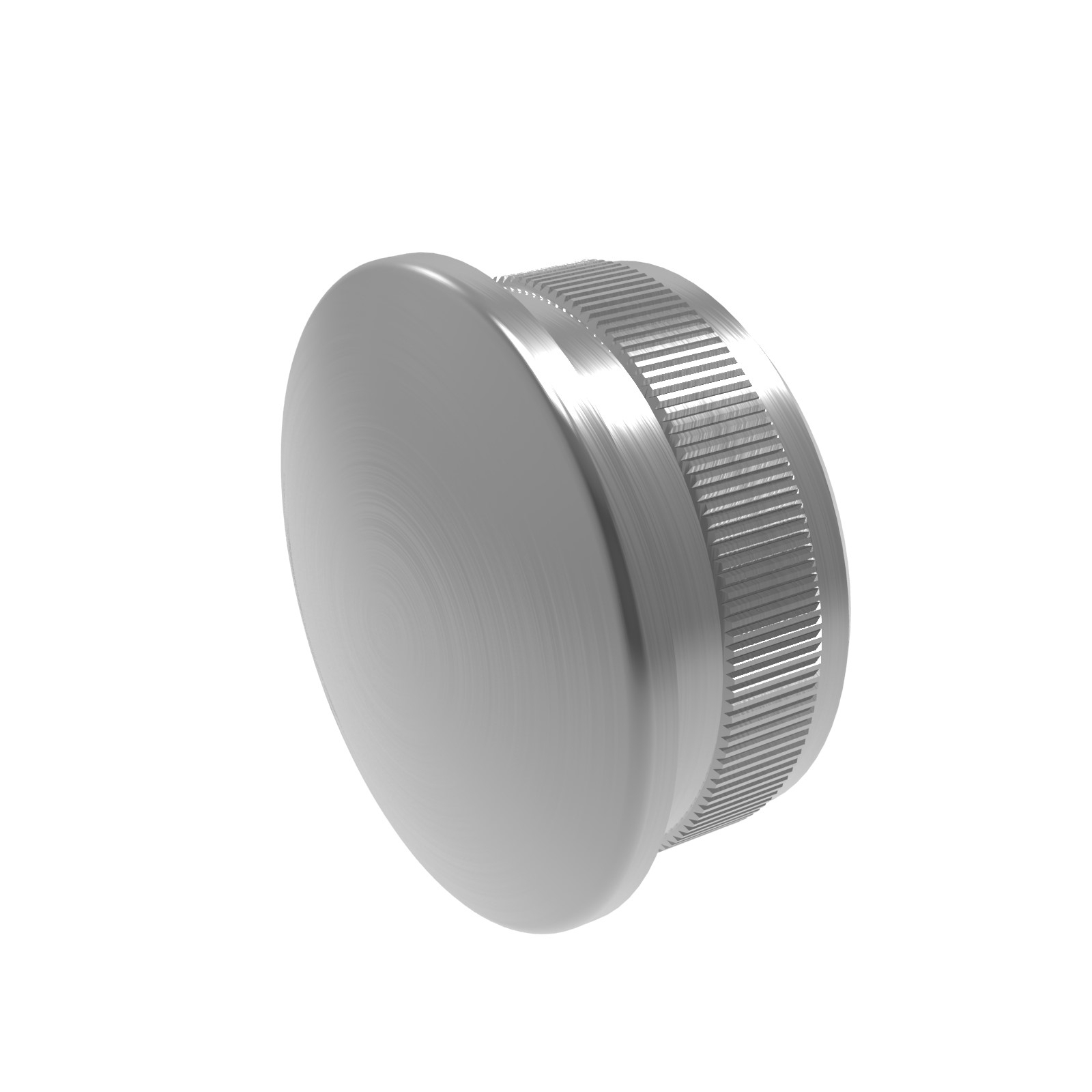 Rohrstopfen leicht gewoelbt gegossen fuer Rundrohr- Ø 42-4x2 mm V2A-11-5211-A.4