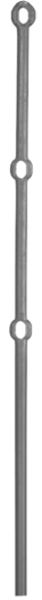 Anfangsstab Pfosten Laenge- 1200 mm Material- Ø 25 mm Stahl S235JR- roh-30-1028.8