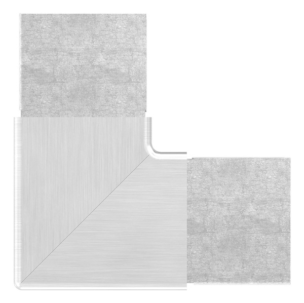 Rahmenecke 90° - vertikal - fuer Quadrat-Nutrohr- 40x40 mm - V2A-12-2317.4