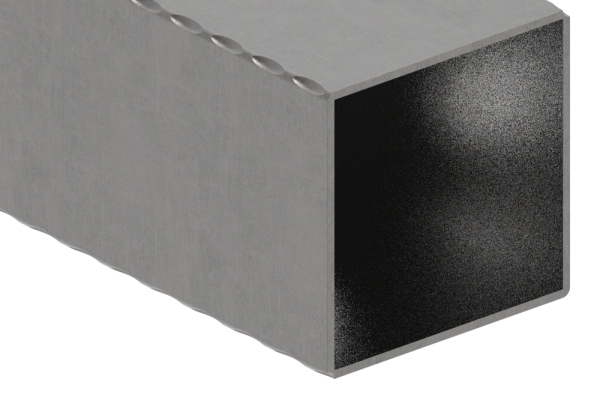 Quadratrohr gehaemmert 100x100x3 mm 6000 mm Stahl S235JR- roh-30-1568.8