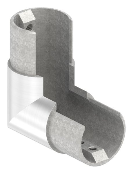 Rahmenecke 90° - vertikal - fuer Nutrohr Ø 42-4 mm - V2A-12-2315.4