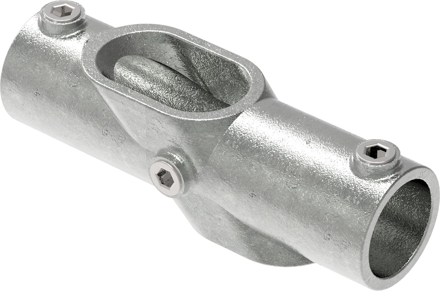 Rohrverbinder Kreuzstueck 30-45° Ø 48-3 mm -1 1-2- - Temperguss verzinkt - 126D48-126D48