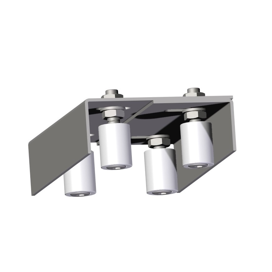 Obere Fuehrung mit 4 Rollen Edelstahl V2A roh verstellbar 135-175 mm-89-11H8124T-A.4