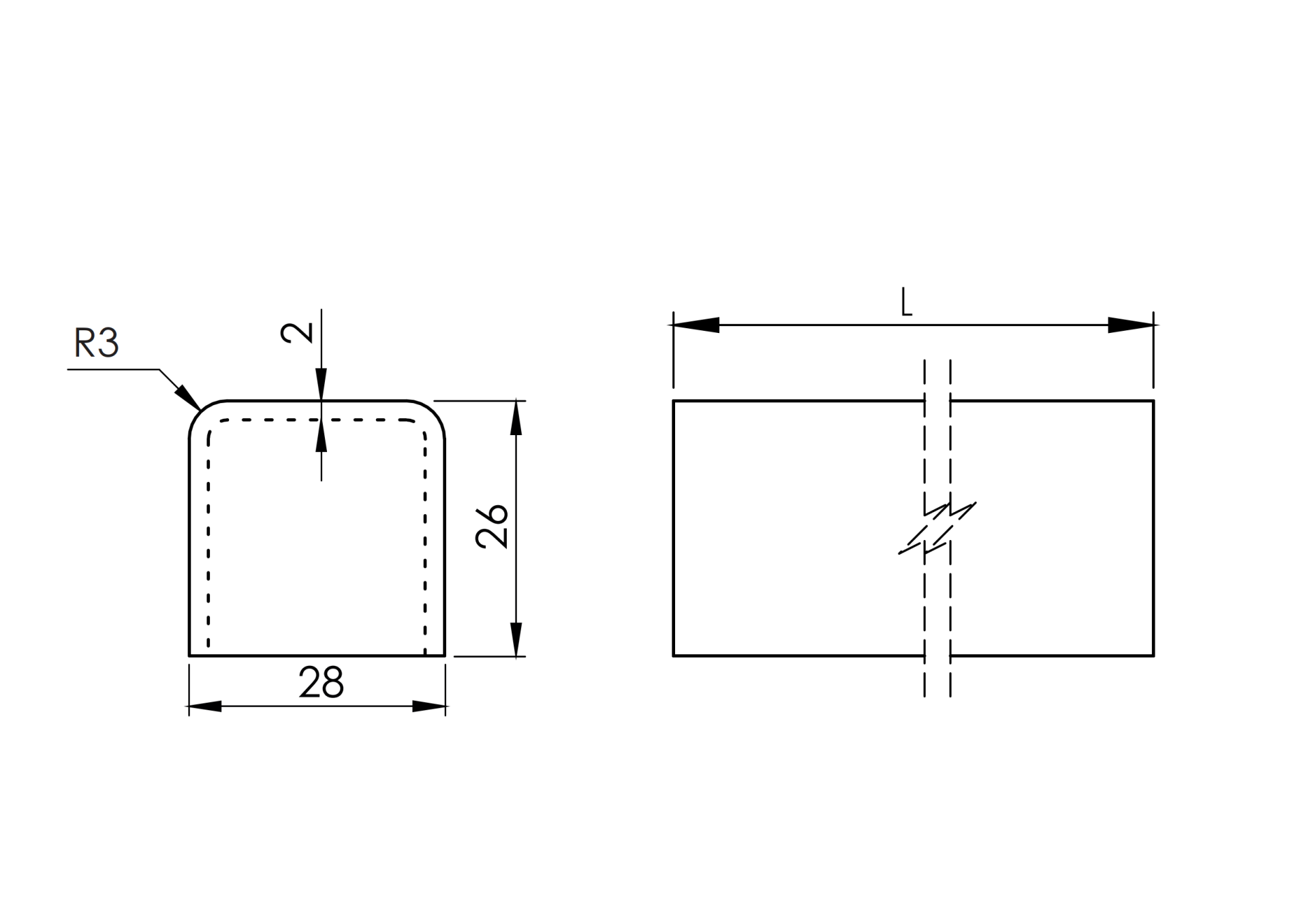 Kantenschutzprofil Ecke 90° Edelstahl V2A 200x200mm 2-0mm geschliffen-89-11A6900024G90-A.4
