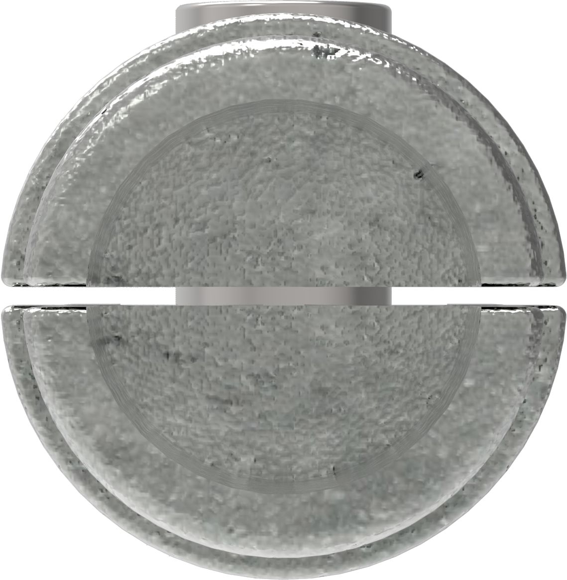 Rohrverbinder Verbindungsstueck innen Ø 48-3 mm -1 1-2- - Temperguss verzinkt - 150D48-150D48